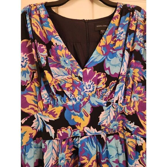 Donna Morgan for Maggy Floral NWT long sleeve maxi dress size 16 - Picture 4 of 12